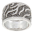 18k White Gold 1 4/5ct TDW Black and White Diamond Ring (H, I2-I3) (Size 6.75)