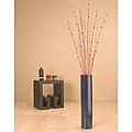 Purple Florets with 25-inch Blue Bamboo Floor Vase