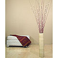 Florets and 25-inch Natural Bamboo Floor Vase