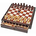 Camphor Wood 15-inch Chess and Checkers Set (India)