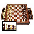 Camphor Wood 19-inch Chess Set with Drawers (India)