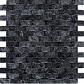 Jet Black Limestone Mosaic Tiles (Set of 5)