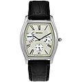 Seiko Men's Retrograde Date Black Leather Strap Watch