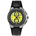 Seiko Men's Yellow Dial Leather Strap Chronograph Watch