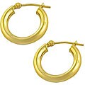 14k Yellow Gold Polished Hoop Earrings