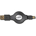 Dynex USB Retractable A to Mini B 5-pin Cable (Refurbished)