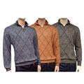 Anthology Men's Argyle Half-zip Silk Blend Sweater