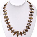 Handmade Silver Bead Bronze FW Pearl Necklace (Thailand)