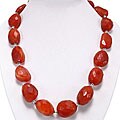 Faceted Agate Silver Beaded Necklace (Thailand)