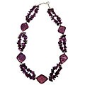Handmade Silver Amethyst and Andaman Shell Necklace (Thailand)