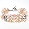 Handmade Freshwater Pearl and Silver Bracelet (Thailand)