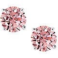 14k White Gold 5/8ct TDW Pink Diamond Stud Earrings (SI2)