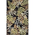 Hand-tufted Tropical Palm Frond Rug (3'6 x 5'6)