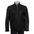 Cole Haan Men's Shrunken Lamb Leather Motorcycle Jacket