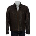 Cole Haan Men's Lambskin Leather Motorcycle Jacket