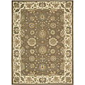 Handmade Brown Wool Easy Living Rug (8' x 11')