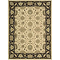 Handcrafted Beige Wool Easy Living Rug (8' x 11')