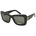 Chloe '2145' Shiny Black Women's Sunglasses