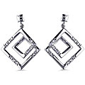Sterling Silver 1/4ct TDW Diamond Square Earrings (J-K, I3)