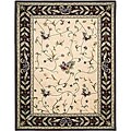 Hand-carved Ivory Wool Rug (8' x 10'6)