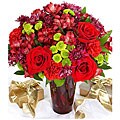 Holiday Treasures with Ruby Vase
