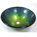 DeNovo Emerald Waves Glass Vessel Sink