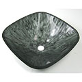 DeNovo Black Brush Stroke Glass Vessel Sink