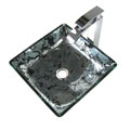 DeNovo Midnight Foil Square Glass Vessel Sink