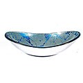 DeNovo Azure Foil Slipper Glass Vessel Sink