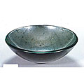 DeNovo Midnight Foil Round Glass Vessel Sink