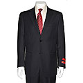 Mantoni Men's Black Fine Pinstripe Two-button Wool Suit