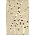 Hand-tufted Contempo Beige New Zealand Wool Rug (5' x 8')