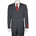 Mantoni Men's Grey Stripes Three-button Wool Suit