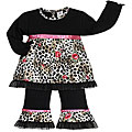 JoJo Designs Baby Girl's 2-piece Leopard Rose Outfit