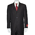 Mantoni Men's Blue Stripe Three-button Wool Suit