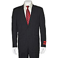 Mantoni Men's Slim-fit Grey Pinstripe Wool Suit