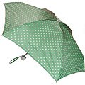 Samsonite Green Polka Dot Umbrella / Rainhat Sets (Set of 2)