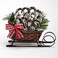 Chocolate Dipped Pretzel Sleigh Food Basket