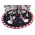 Hand-quilted Frosty Snowman Treeskirt