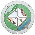 Hand-quilted Golf Tree Skirt