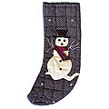 Hand-quilted Snowman Stockings (Set of 2)