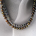 Silver/ Bronze Pearl Choker Necklace (6mm) (USA)