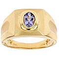 14k Yellow Gold Men's Tanzanite Ring