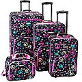 Rockland Designer Peace Symbol 4-piece Luggage Set