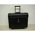 Abbyson Black Leather Pilot Travel Briefcase (Case of 3)
