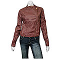 Yag Couture Junior's Wine Faux Leather Jacket