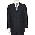 Carlo Lusso Men's Navy Blue Three-button Suit