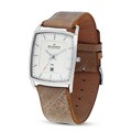 Skagen Men's Unique Dual-time Leather Strap Watch