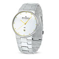 Skagen Men's Unique Dual-time Stainless Steel White Dial -Watch