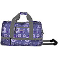 J World Purple Flowers 22-inch Expandable Rolling Duffel